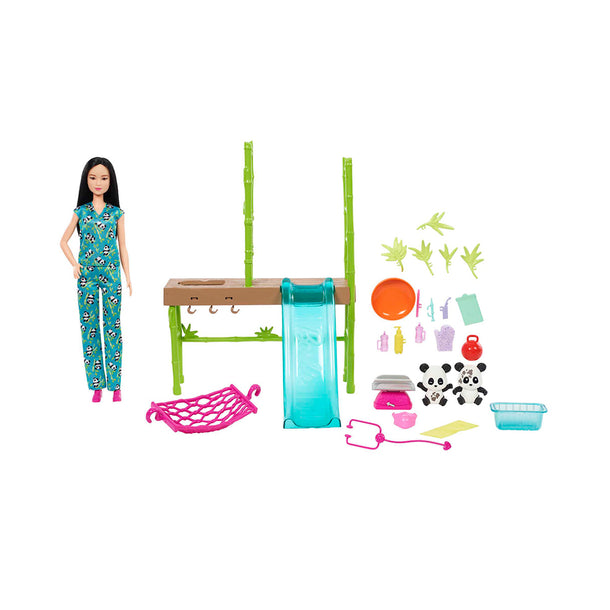 Barbie Panda Care And Rescue Playset With Doll And 20+ Accessories, Plus Color Change Feature