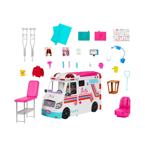 Barbie Toys, Transforming Ambulance And Clinic Playset, 20+ Accessories, Care Clinic