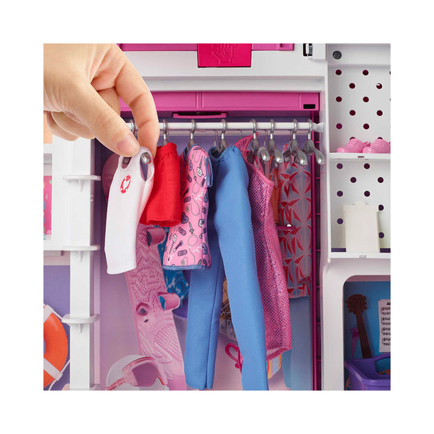 Barbie Doll And Dream Closet Set With Clothes And Accessories