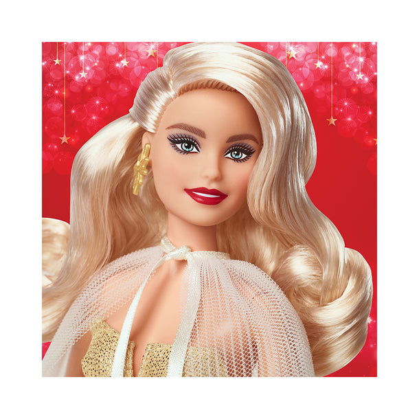 2023 Holiday Barbie Doll, Blonde Hair