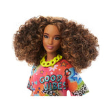 Barbie Fashionistas Doll # 201 in Good Vibes T-Shirt Dress