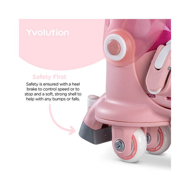 Yvolution TWISTA SKATES Size 7-11 Adjustable - Pink