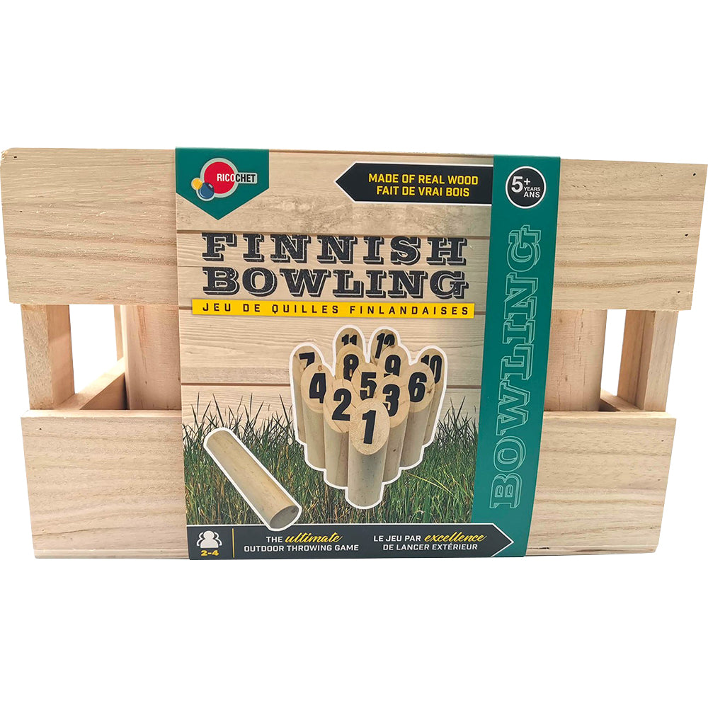 Wooden Finnish Bowling Set