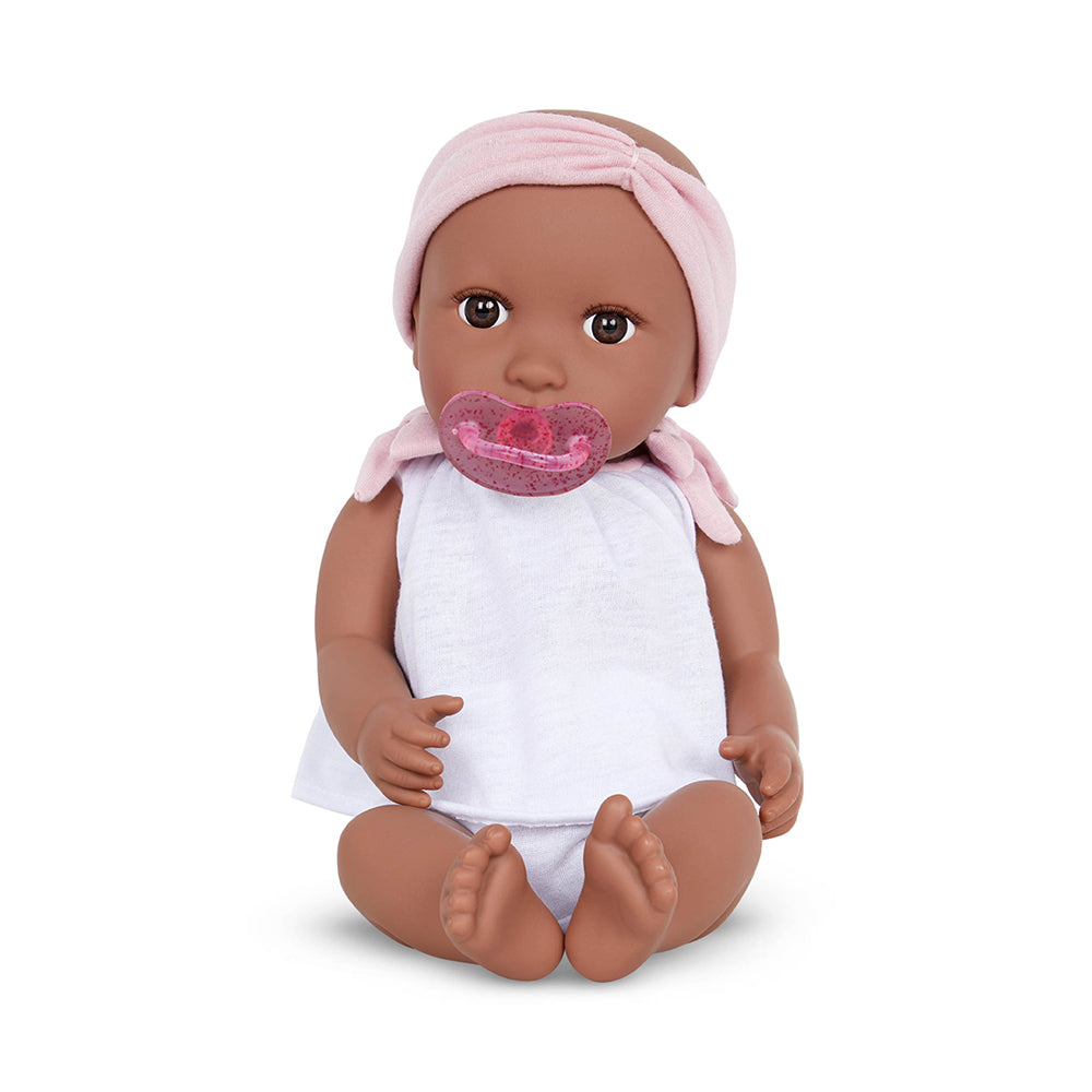 LullaBaby 14" Baby Doll with Body Suit & Headband
