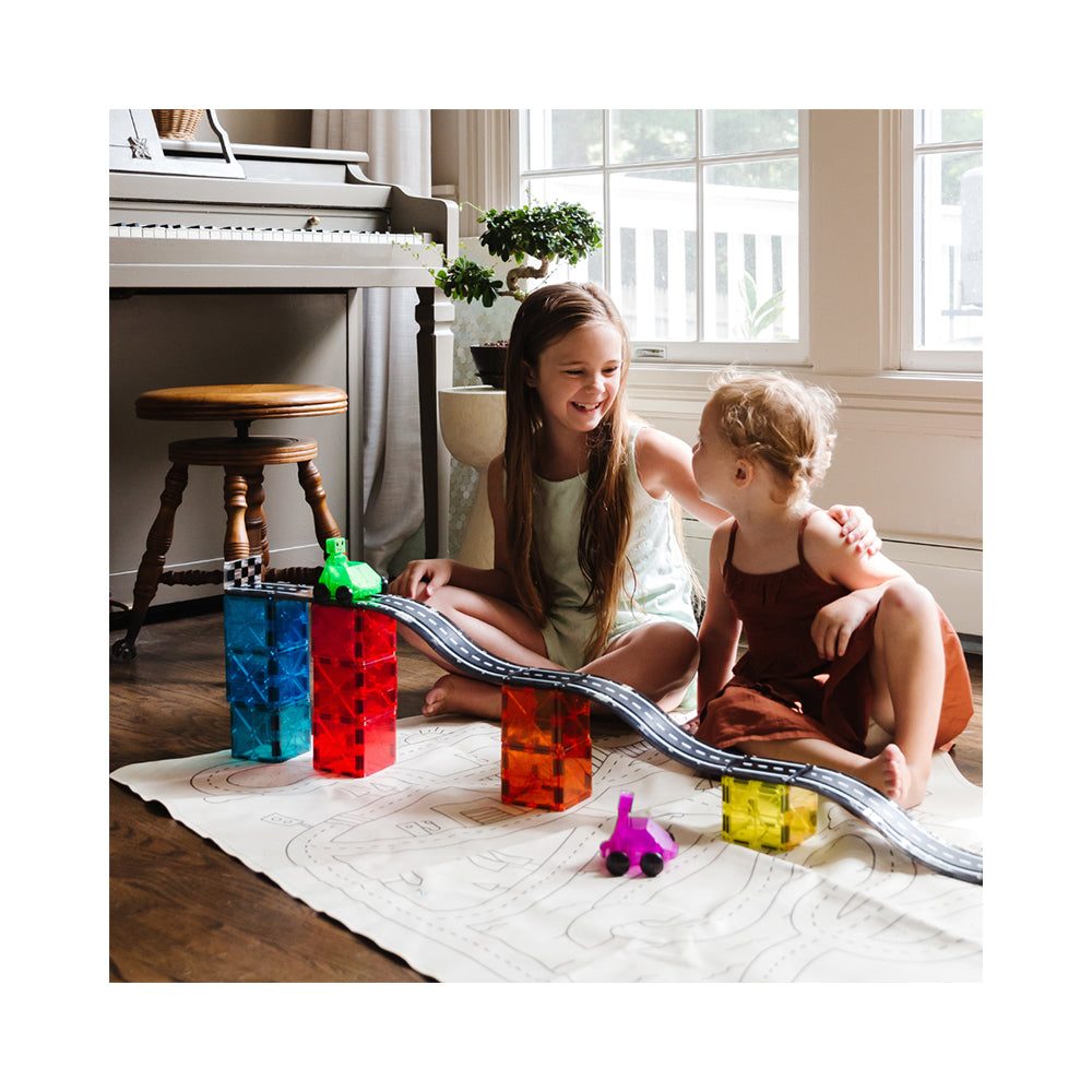 MAGNA-TILES Downhill Duo 40-Piece Magnetic Construction Set, The ...