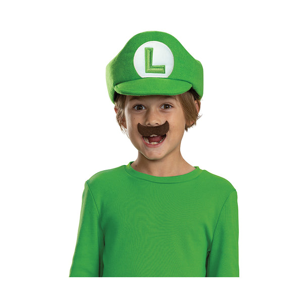 Luigi Elevated Hat + Mustache 