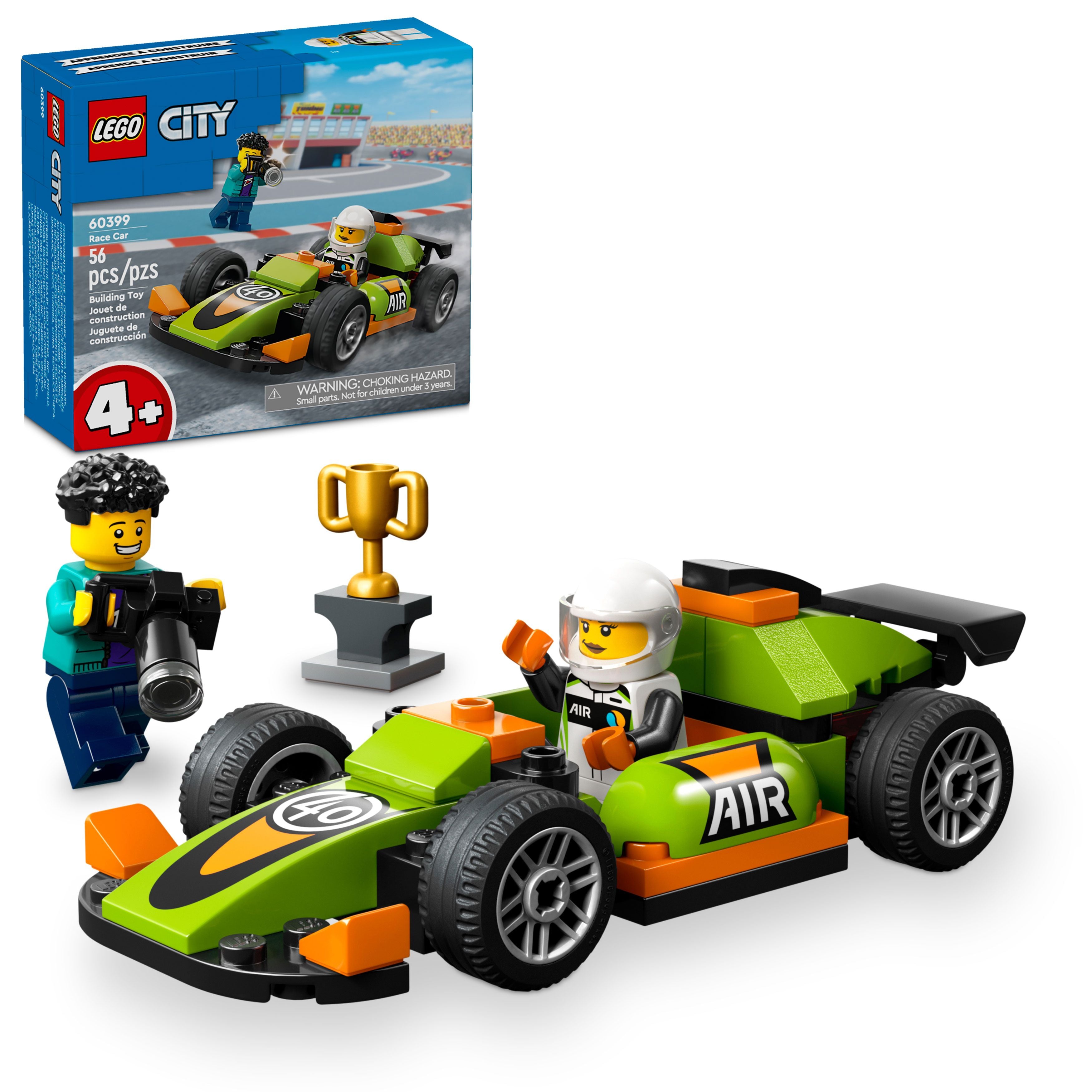 LEGO City Green Race Car Set, Racing Vehicle Toy 6