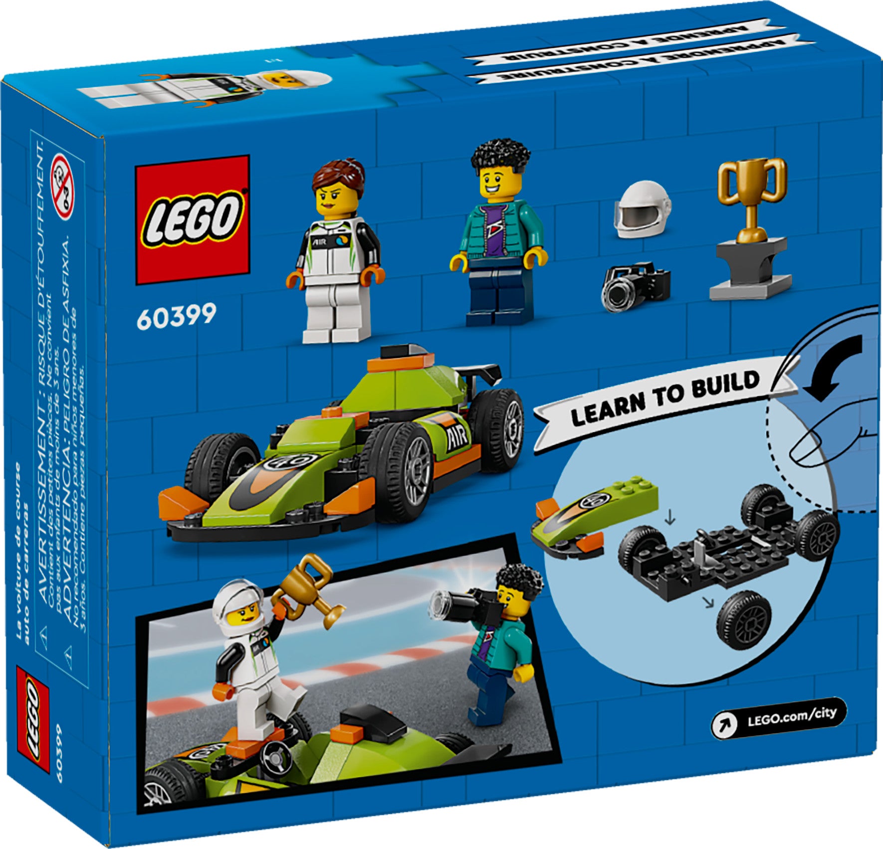 LEGO City Green Race Car Set, Racing Vehicle Toy 6