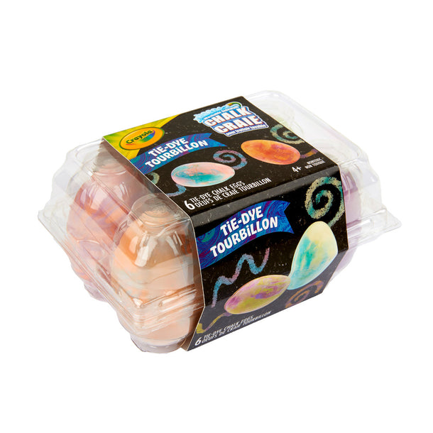 Crayola TieDye Chalk Eggs, 6 Count Mastermind Toys