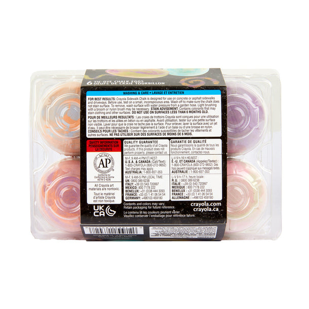 Crayola TieDye Chalk Eggs, 6 Count Mastermind Toys