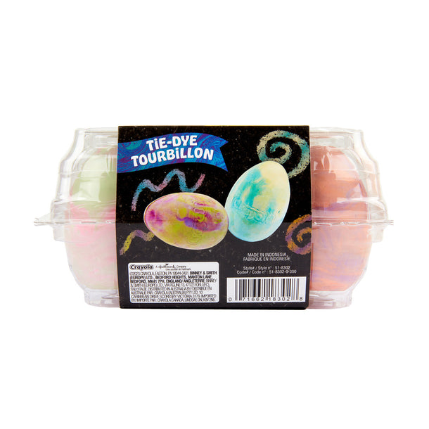 Crayola TieDye Chalk Eggs, 6 Count Mastermind Toys
