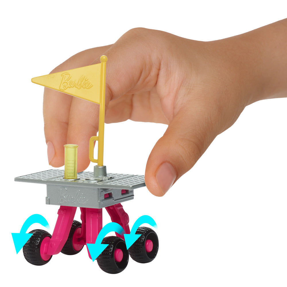 Barbie® Playset 65th Anniversary Astronaut Set with Doll & 10 Accessories Including Rolling Rover & Space Helmet with Flipping Shield