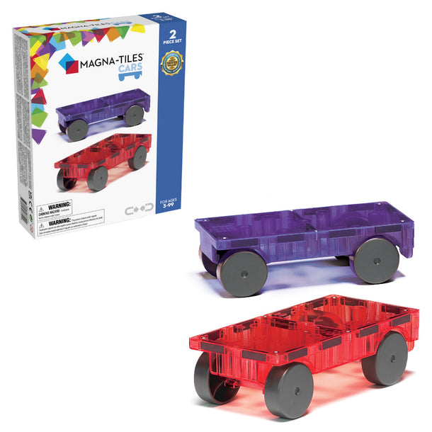 Magna-Tiles Cars Purple & Red Magnetic Construction Set 2-Piece