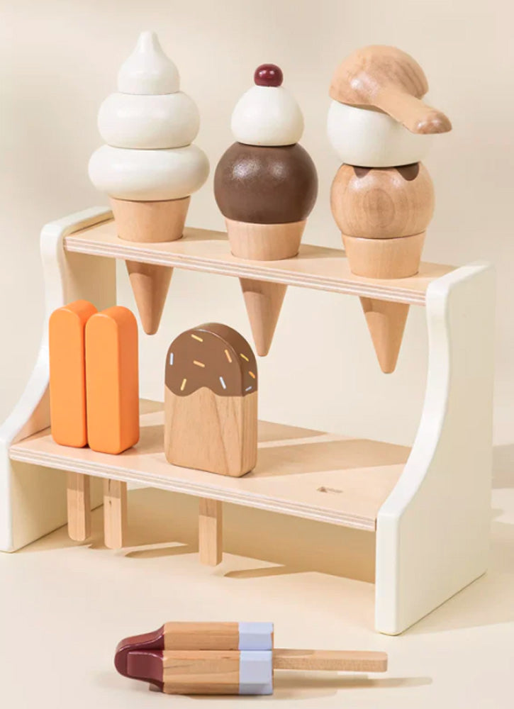 Coco Village Wooden Ice Cream Stand and Accessories