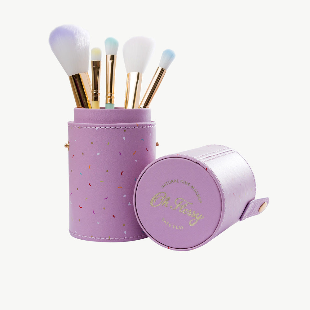 Oh Flossy 5-Piece Rainbow Brush Set