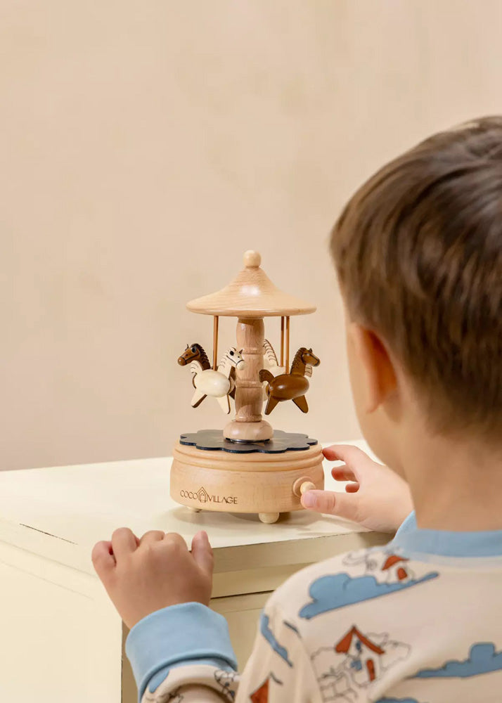 Coco Village  Wooden Music Box - The Carousel