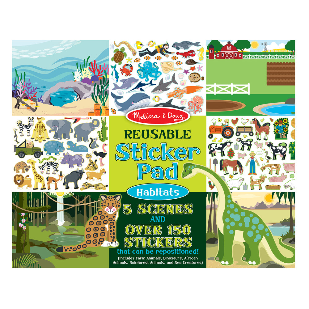 Wiederverwendbarer Sticker-Block „Prähistorisch“ Von Melissa & Doug – Kreativ-Spaß Für Kinder
