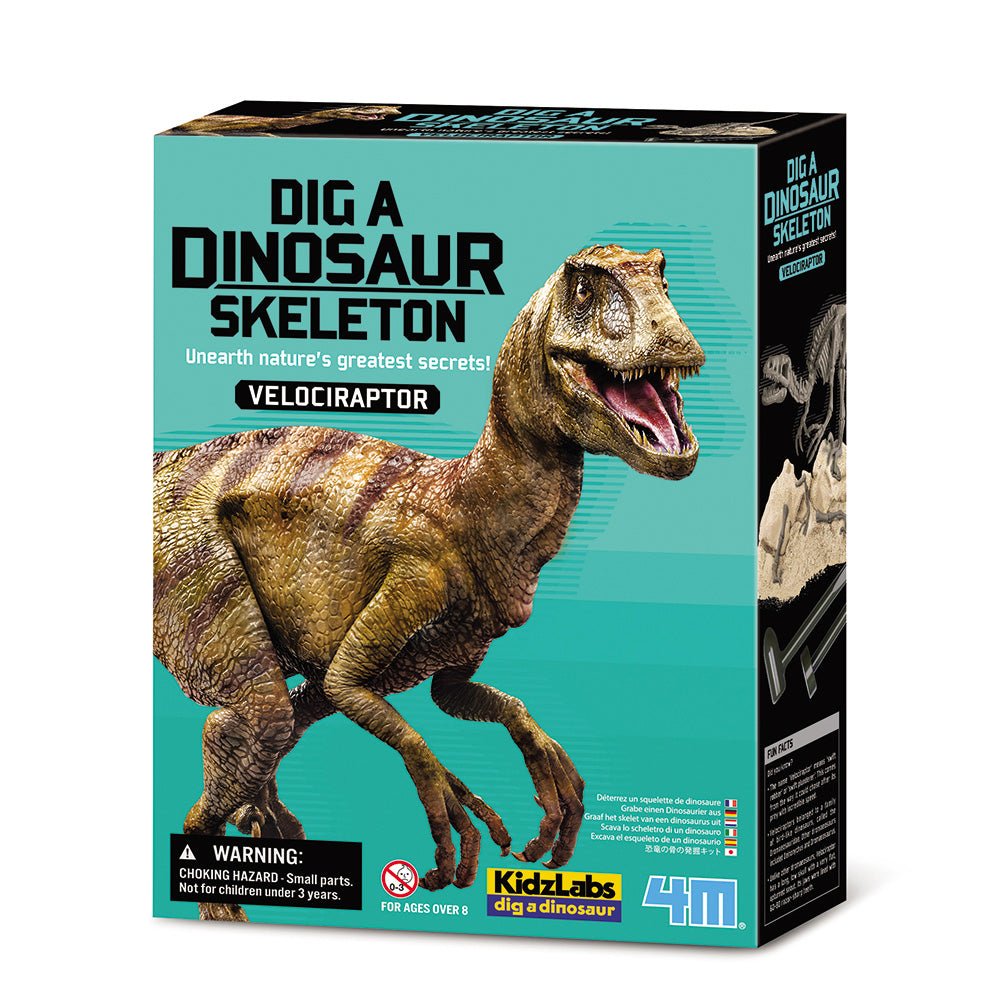 4M KidzLabs Dig a Skeleton Velociraptor