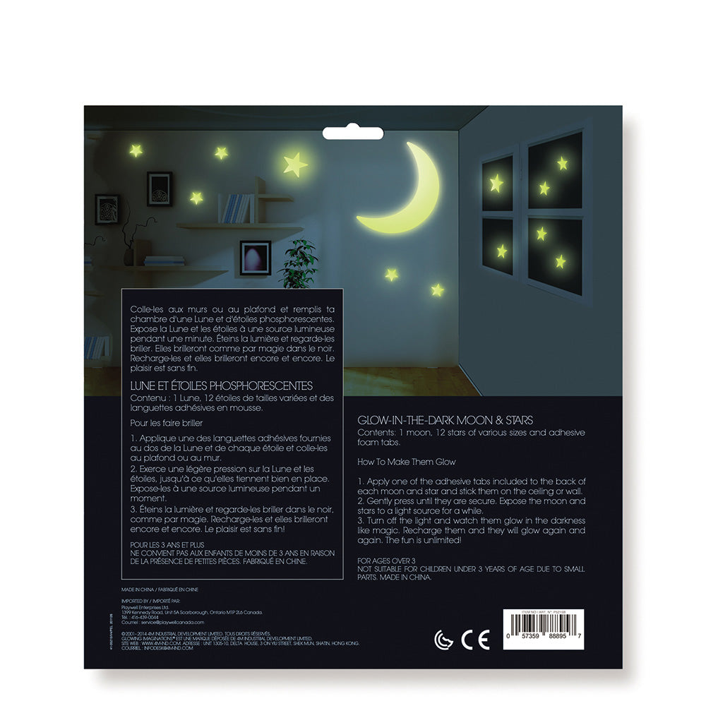 4M Glow-In-The-Dark Moon & Stars