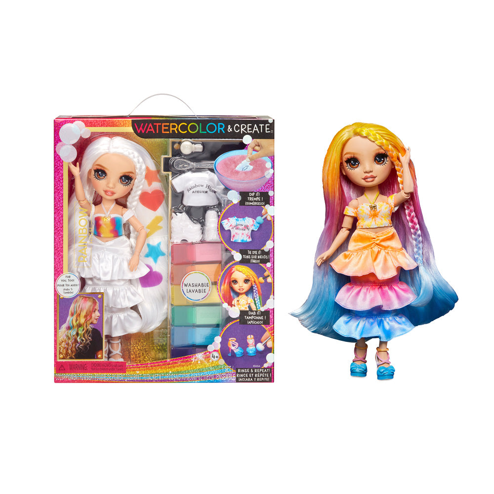 Rainbow High WaterColor & Create DIY Doll Brown Ey