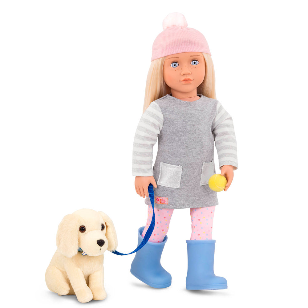 Our Generation Meagan 18" Doll With Pet Dog