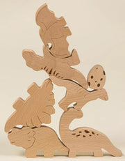 Coco Village Wooden Balance Puzzle - Dino (7 pcs)