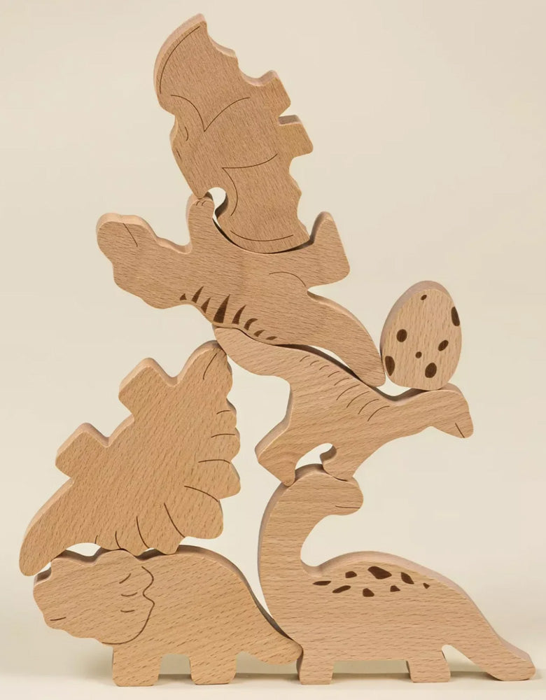 Coco Village Wooden Balance Puzzle - Dino (7 pcs)