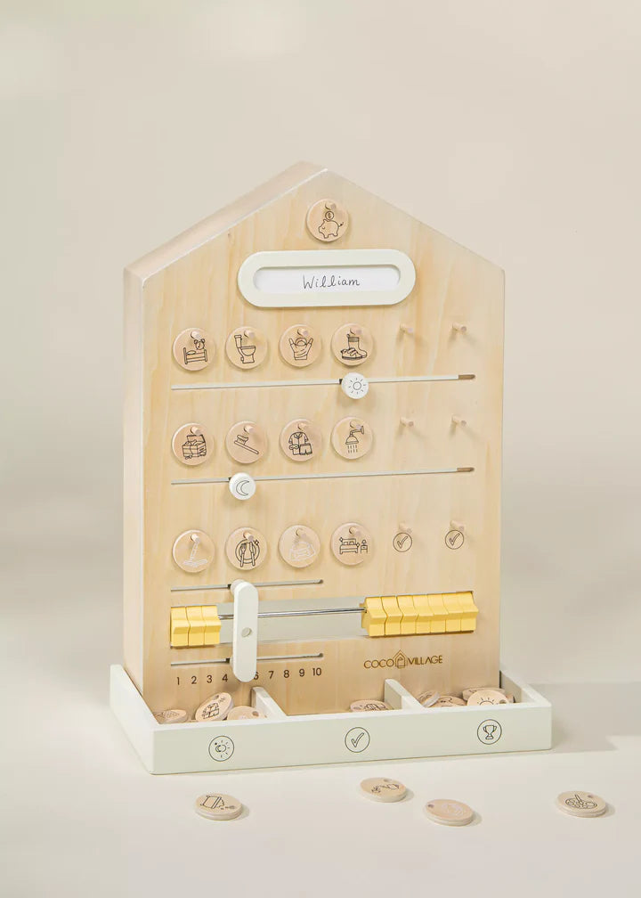 Coco Village Wooden Routine, Tasks & Rewards Board