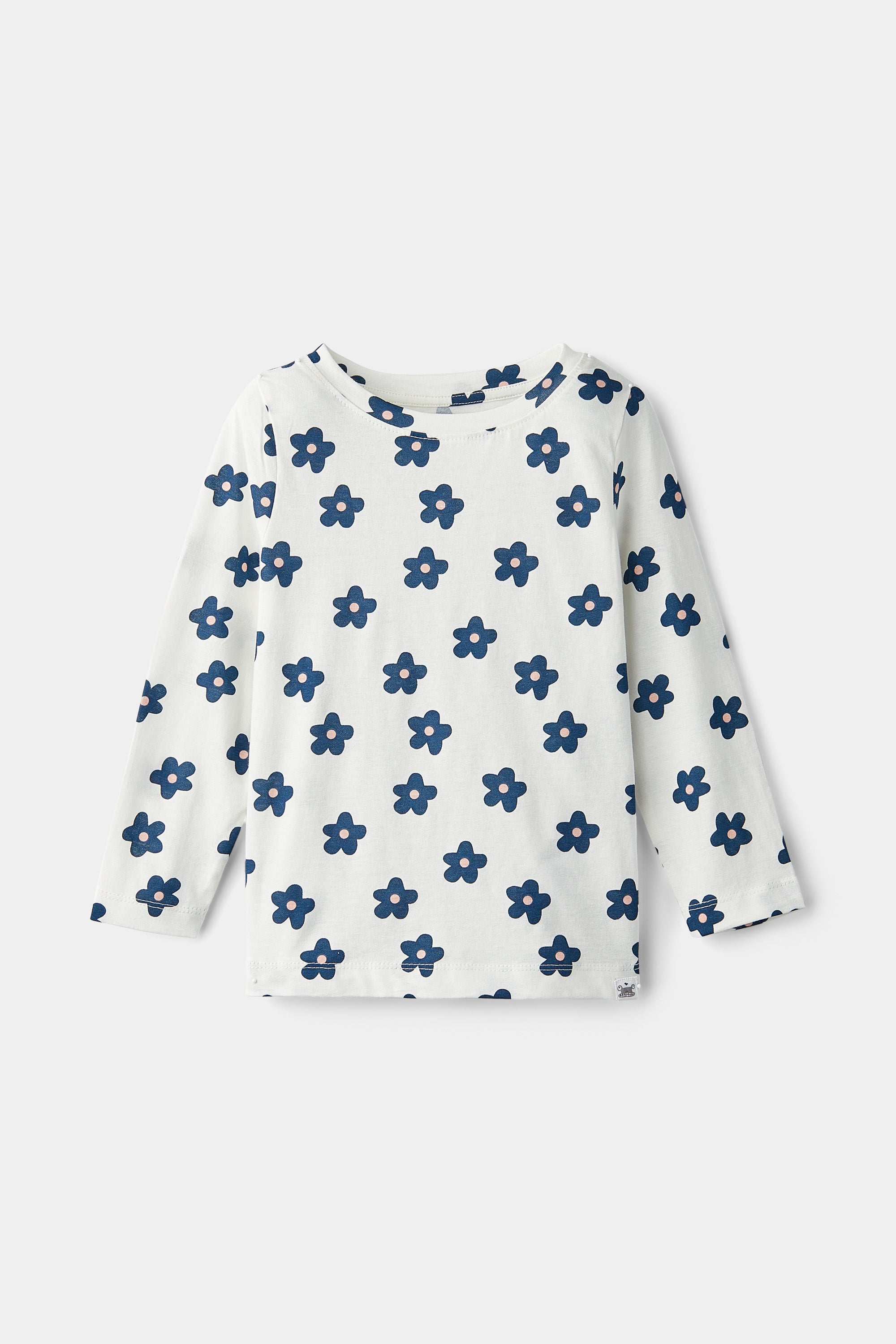 LS Crew Neck Ashley Blue Dots 12-18m