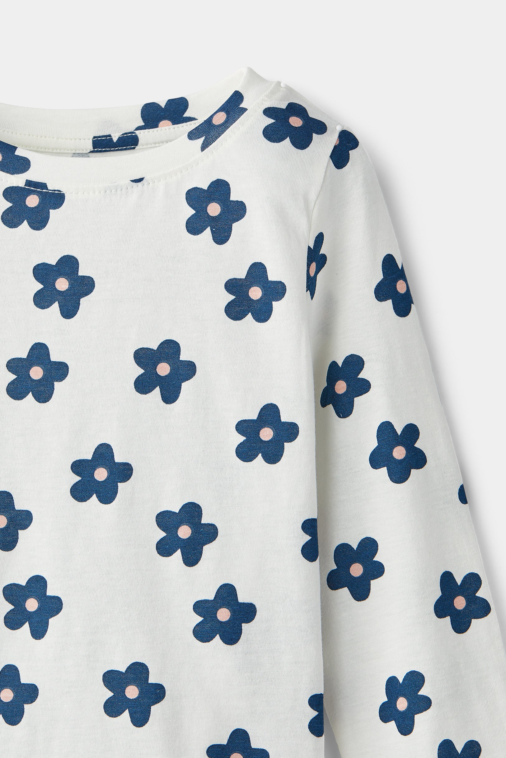 LS Crew Neck Ashley Blue Dots 12-18m