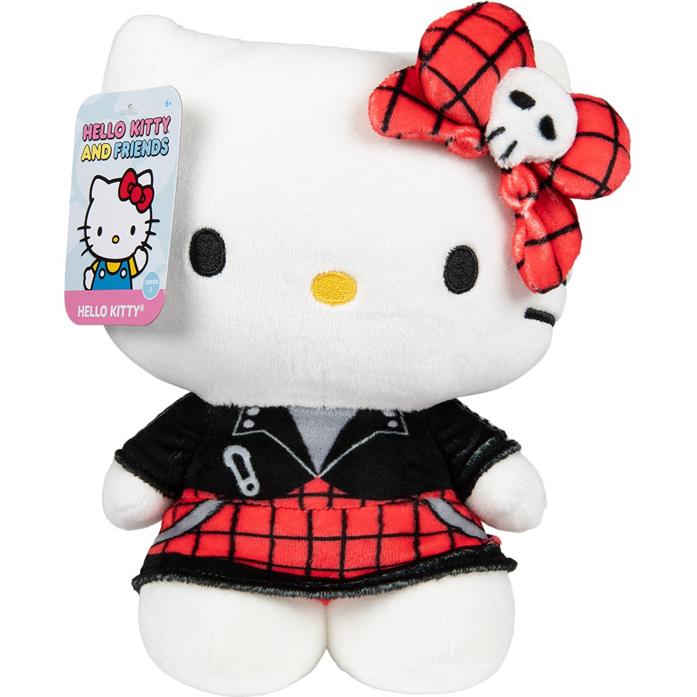 Hello Kitty 8" Plush (Punks) (Hello Kitty Red)