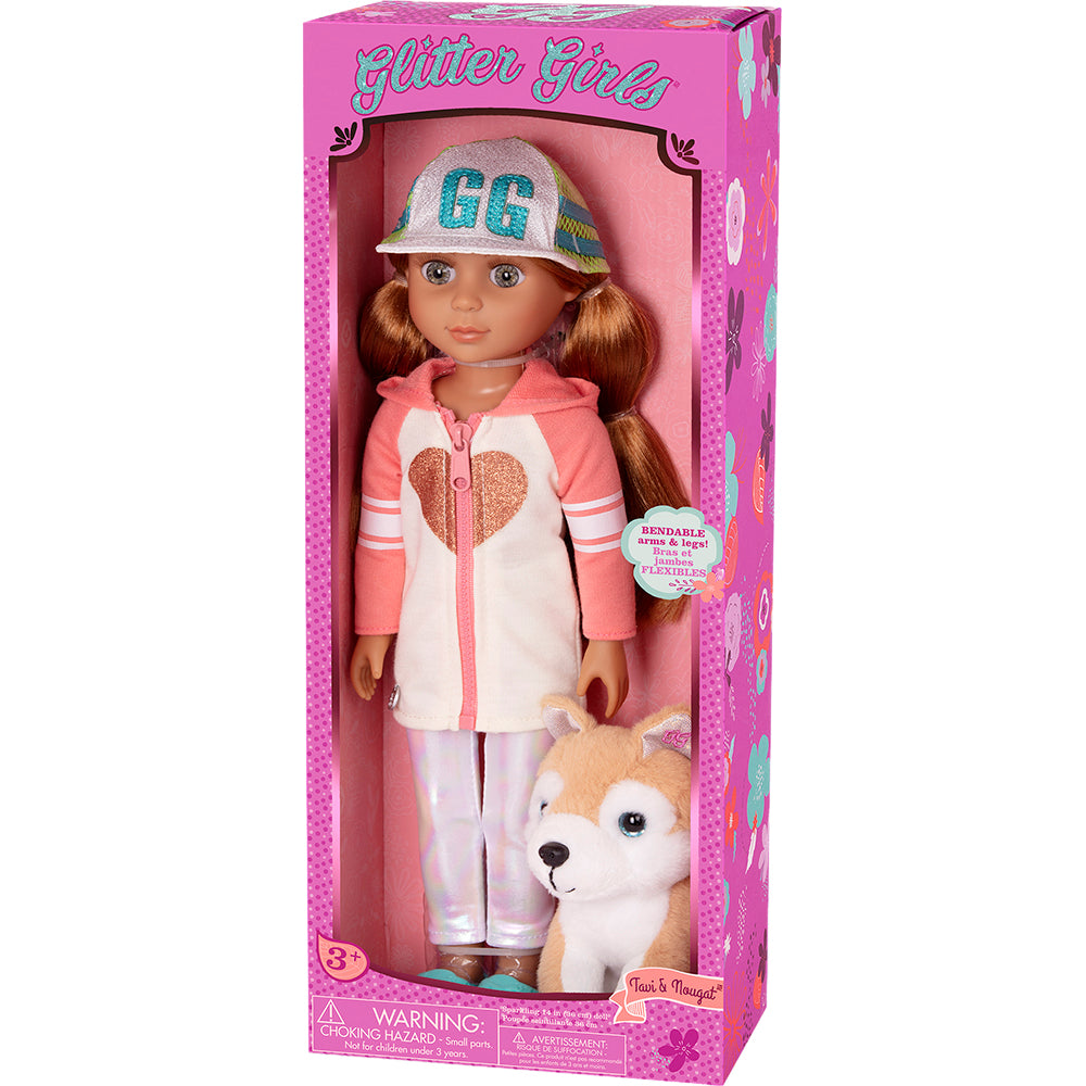 GG Tavi 14" Doll with Pet Dog Nougat