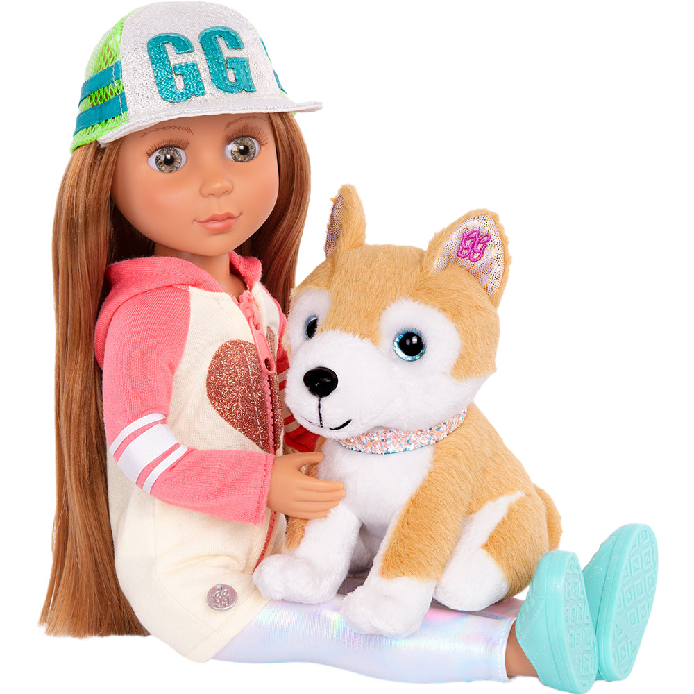 GG Tavi 14" Doll with Pet Dog Nougat