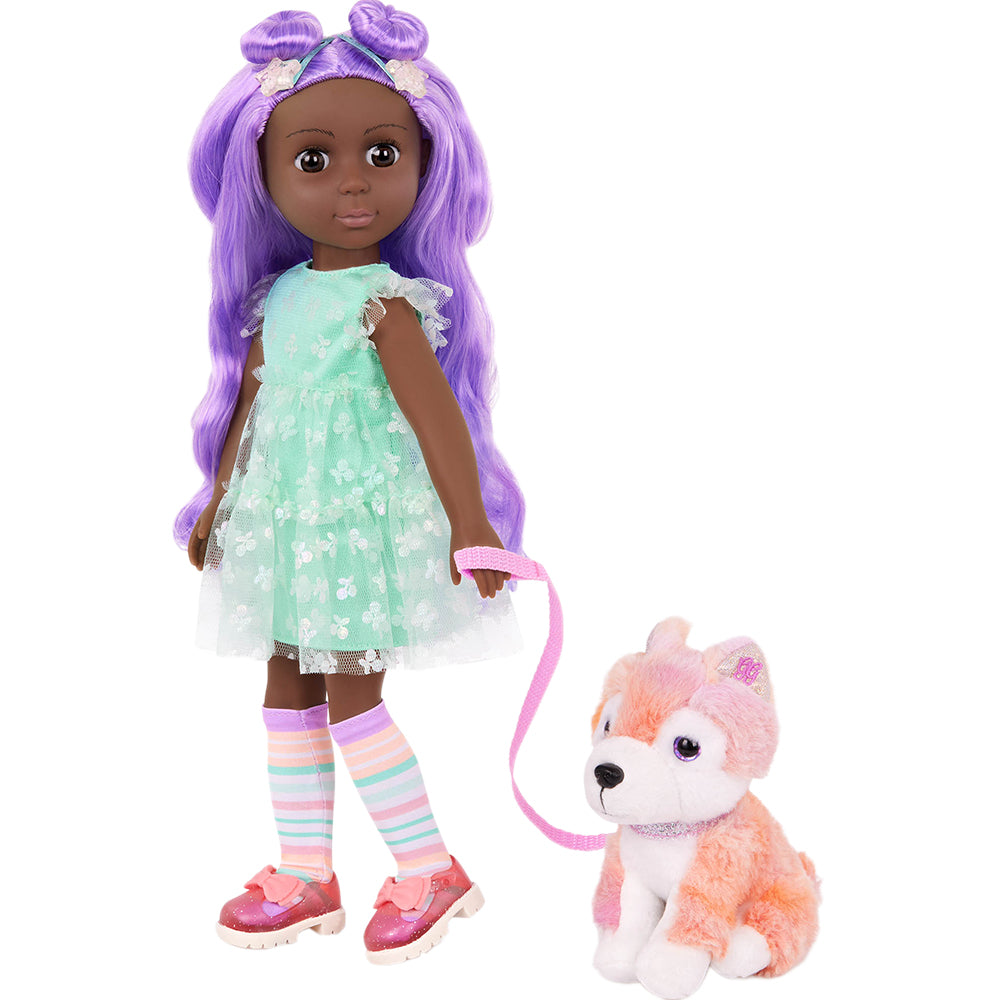 GG Neve 14" Doll with Pet Dog Candy