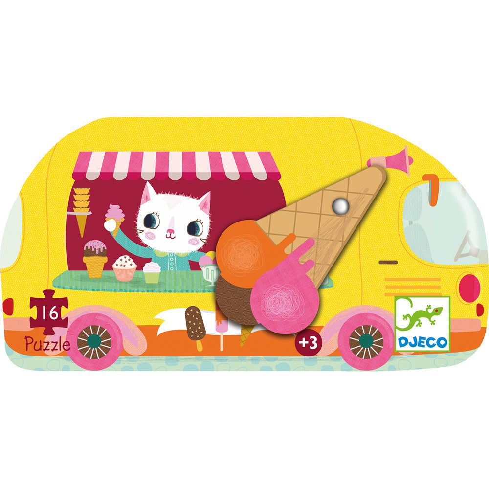 Djeco Silhouette Puzzle The Ice Cream Truck 16 pcs