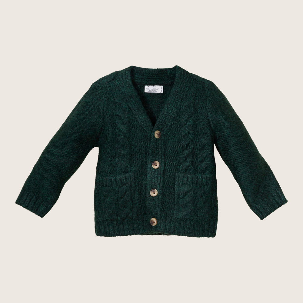 Rise Little Earthling Cardigan Green