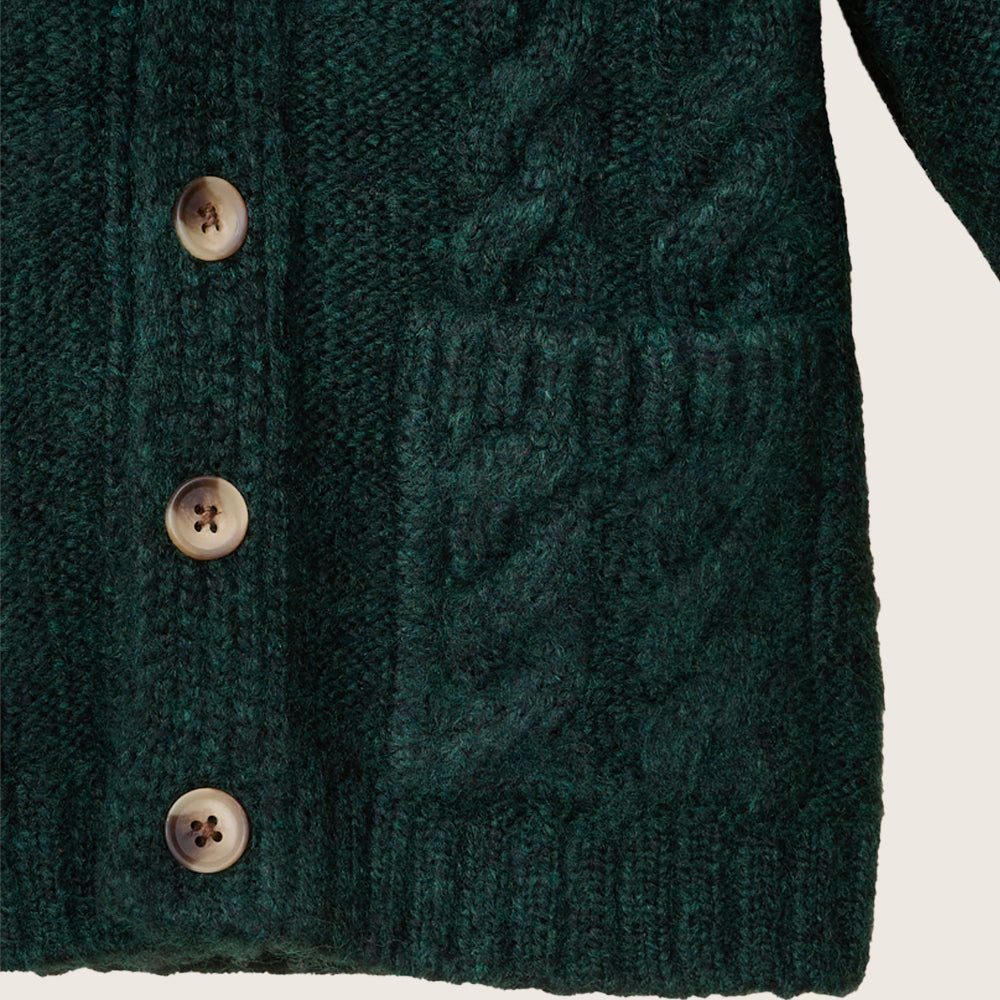 Rise Little Earthling Cardigan Green