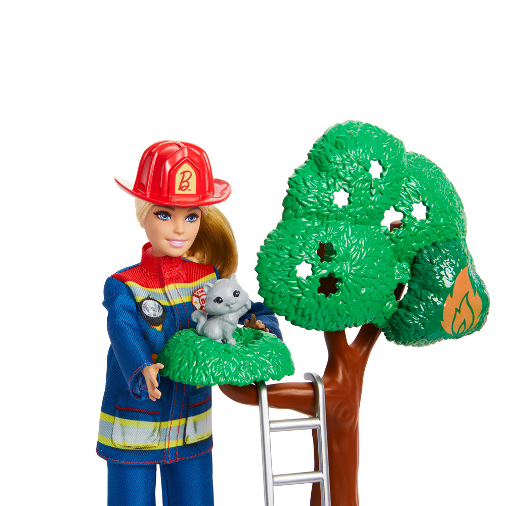 Barbie® Firefighter Doll & Playset with Fire Station & Tree