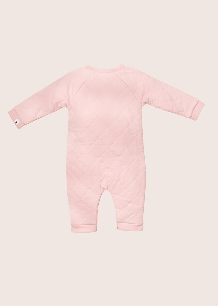 Quilted Wrap Romper Pink 0-3m