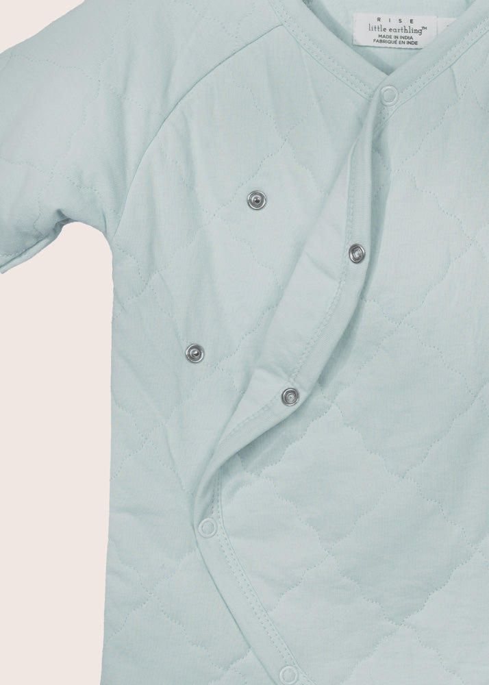 Quilted Wrap Romper Pink 0-3m