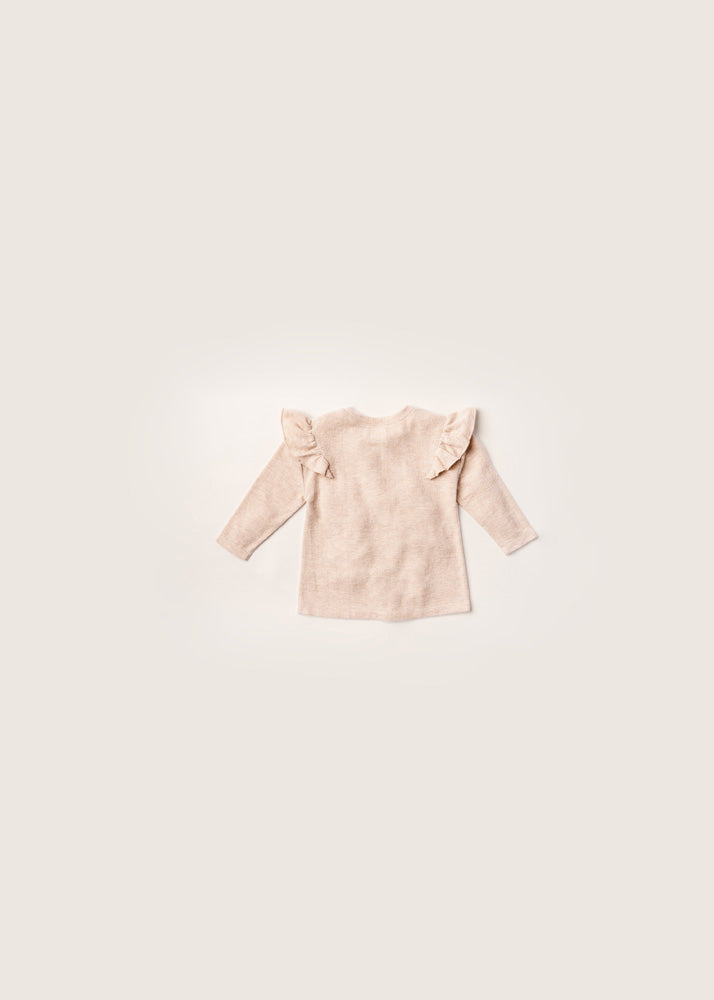 Rise Little Earthling Soft Ruffle Tee Oatmeal