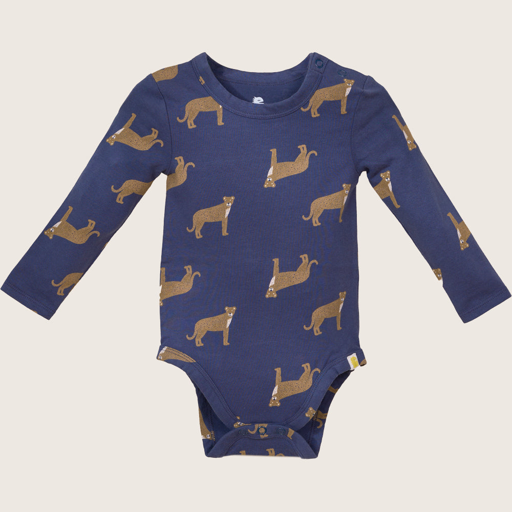 LS Graphic Bodysuit Tan Polar Bear 0-3m