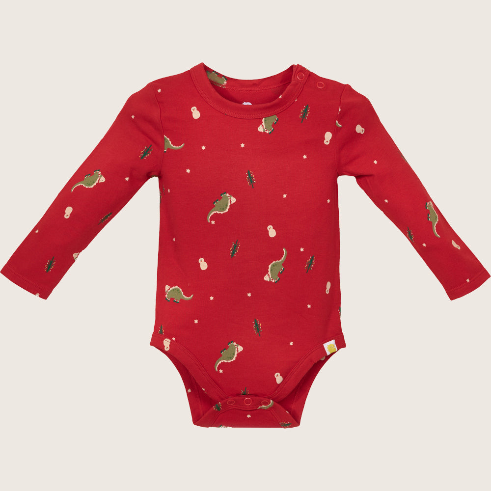 LS Graphic Bodysuit Tan Polar Bear 0-3m