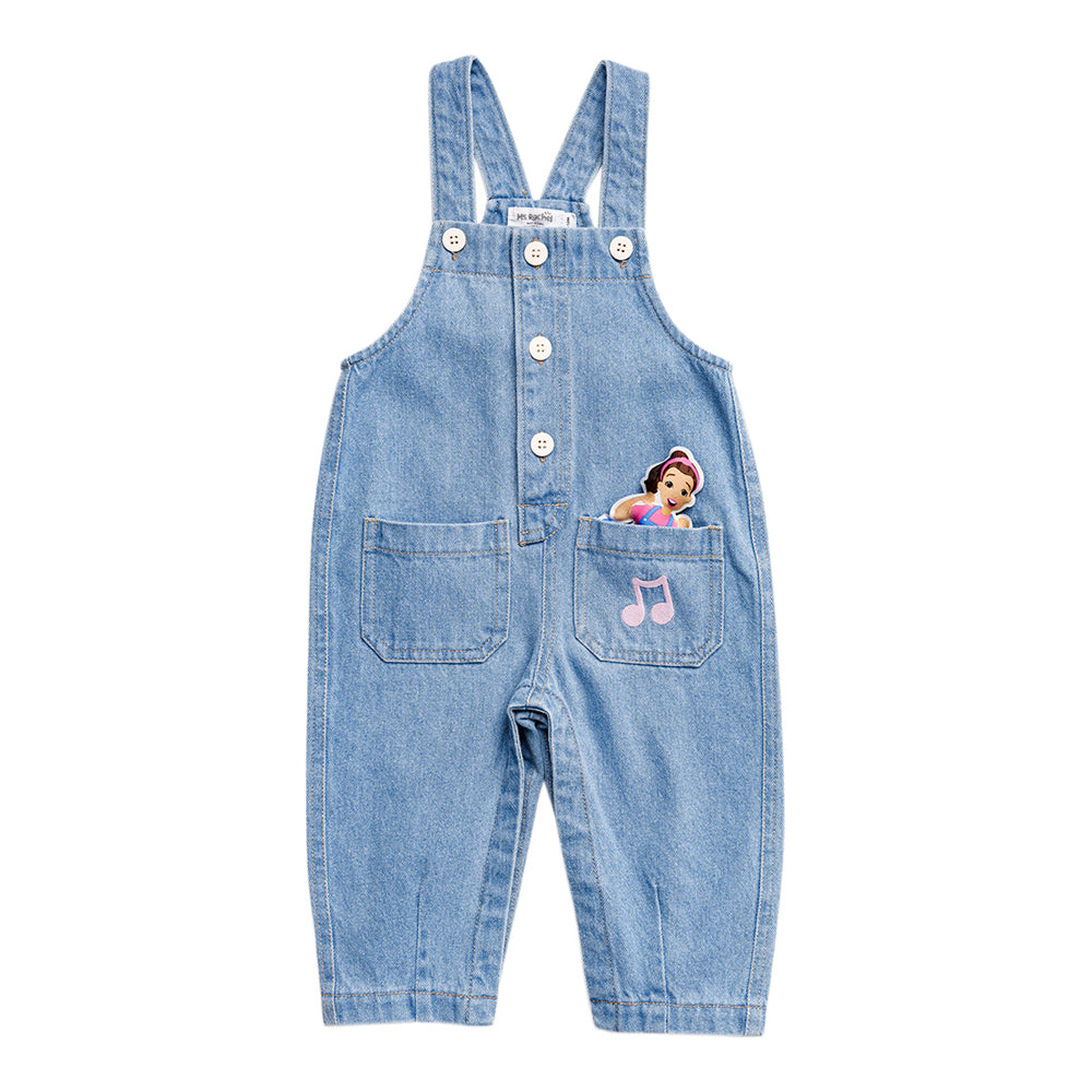 MR Signature Overall Grey Stripe 6-12m
