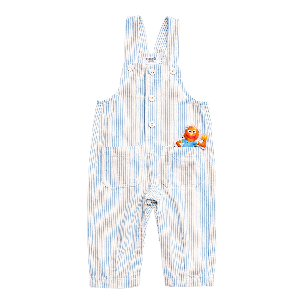 MR Signature Overall Grey Stripe 6-12m