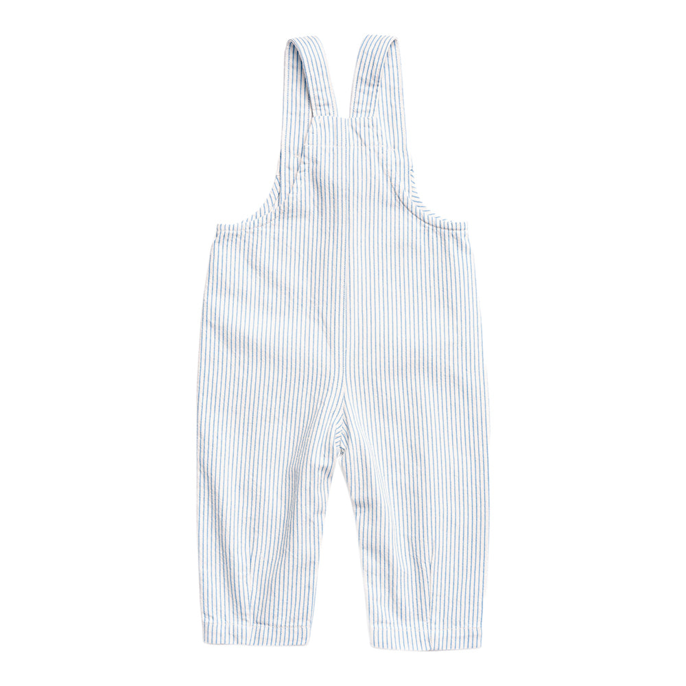 MR Signature Overall Grey Stripe 6-12m