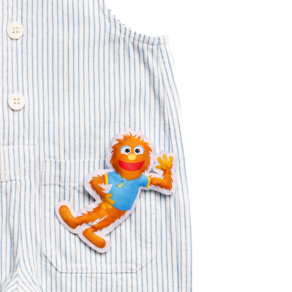 MR Signature Overall Grey Stripe 6-12m