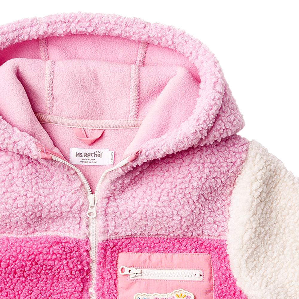 Ms. Rachel Fuzzy Colourblock Jacket