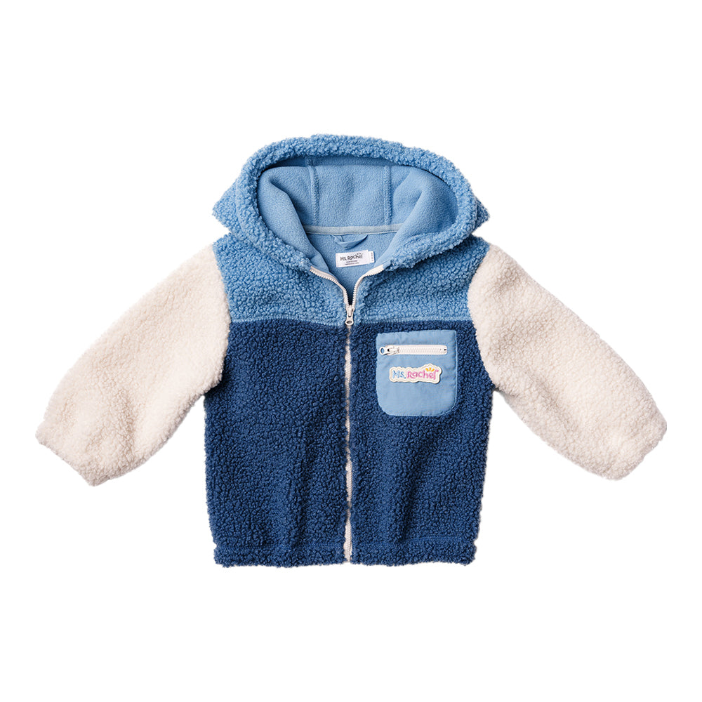 Ms. Rachel Fuzzy Colourblock Jacket
