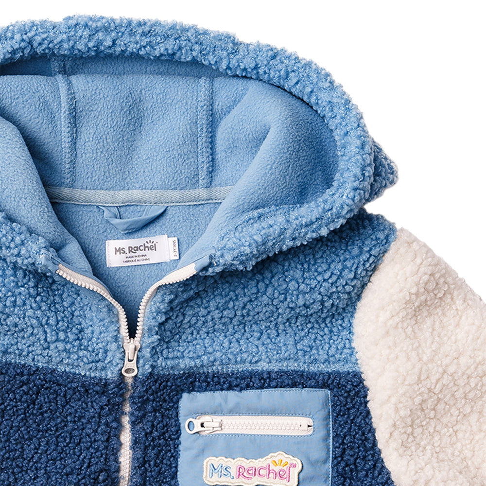 Ms. Rachel Fuzzy Colourblock Jacket